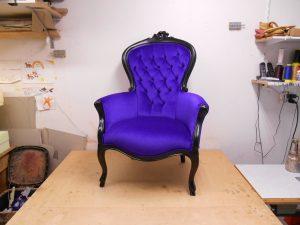 Barok fauteuil paars